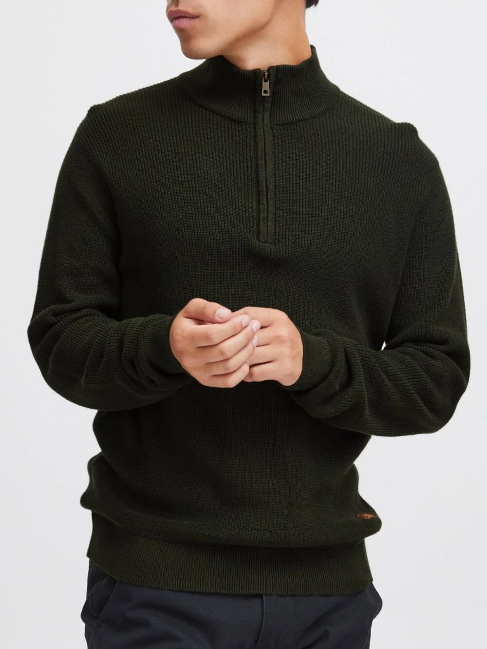 Blend Dark Green Codford Half Zip Pullover